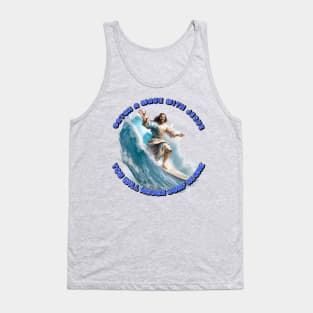 Jesus surfing Tank Top